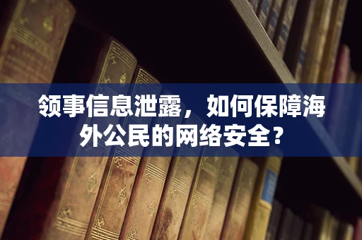 领事信息泄露，如何保障海外公民的网络安全？