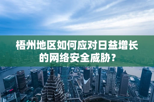 梧州地区如何应对日益增长的网络安全威胁？