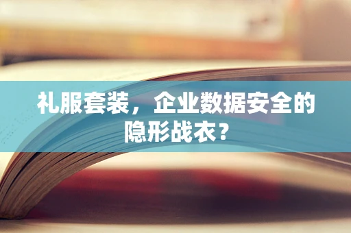 礼服套装，企业数据安全的隐形战衣？
