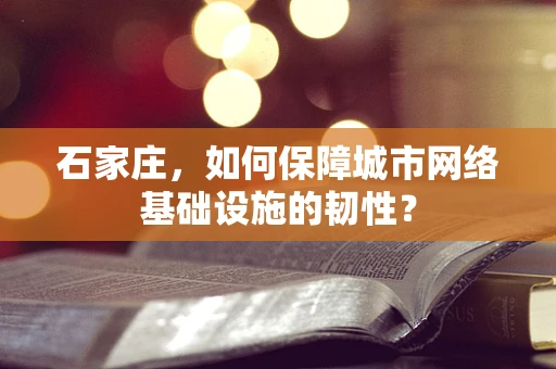 石家庄，如何保障城市网络基础设施的韧性？