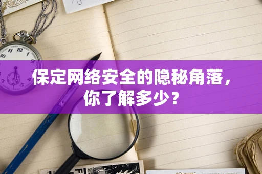 保定网络安全的隐秘角落，你了解多少？