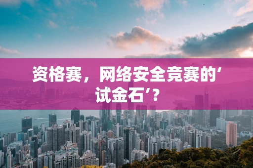 资格赛，网络安全竞赛的‘试金石’？