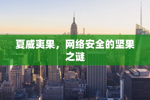 夏威夷果，网络安全的坚果之谜