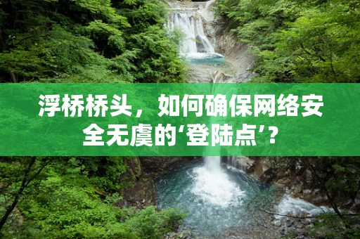 浮桥桥头，如何确保网络安全无虞的‘登陆点’？