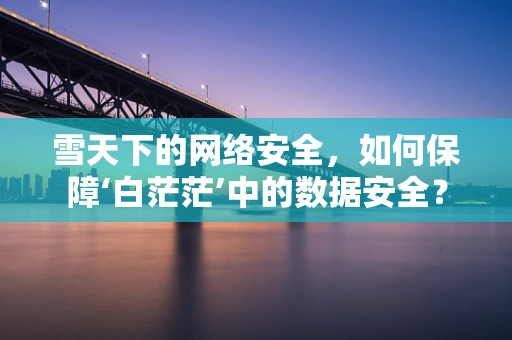 雪天下的网络安全，如何保障‘白茫茫’中的数据安全？