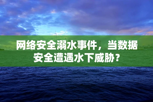 网络安全溺水事件，当数据安全遭遇水下威胁？