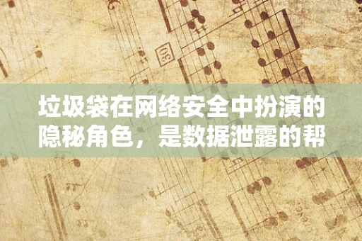 垃圾袋在网络安全中扮演的隐秘角色，是数据泄露的帮凶还是防护的隐形盾？