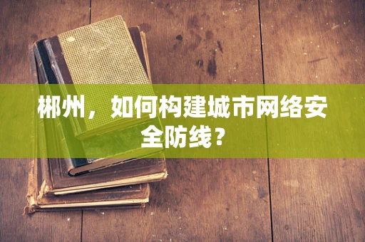 郴州，如何构建城市网络安全防线？