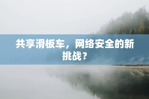 共享滑板车，网络安全的新挑战？