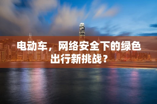电动车，网络安全下的绿色出行新挑战？