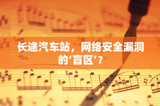长途汽车站，网络安全漏洞的‘盲区’？