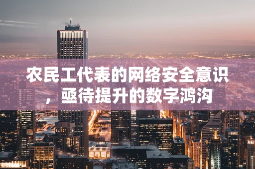 农民工代表的网络安全意识，亟待提升的数字鸿沟