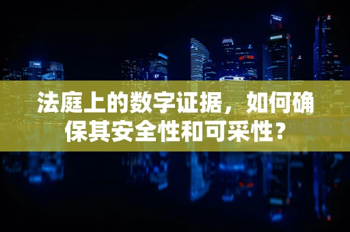 法庭上的数字证据，如何确保其安全性和可采性？