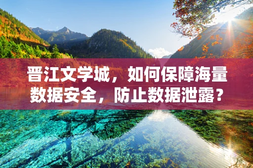 晋江文学城，如何保障海量数据安全，防止数据泄露？