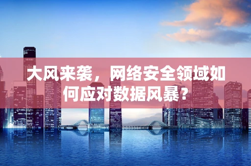 大风来袭，网络安全领域如何应对数据风暴？