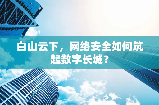 白山云下，网络安全如何筑起数字长城？