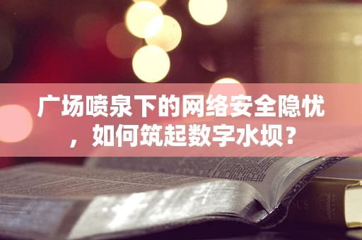 广场喷泉下的网络安全隐忧，如何筑起数字水坝？