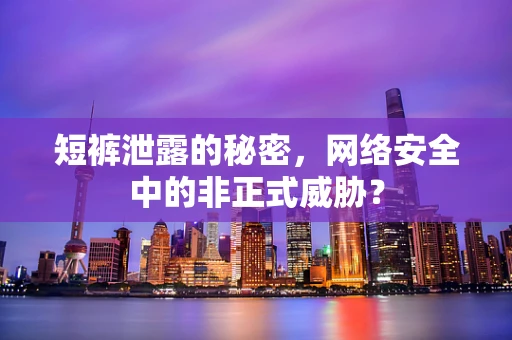 短裤泄露的秘密，网络安全中的非正式威胁？