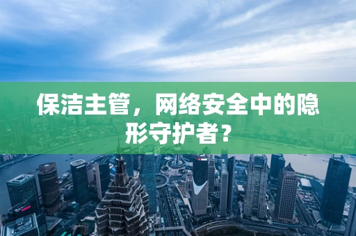 保洁主管，网络安全中的隐形守护者？