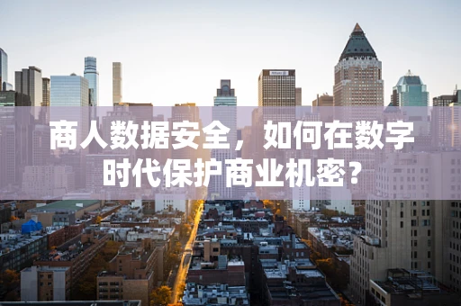 商人数据安全，如何在数字时代保护商业机密？