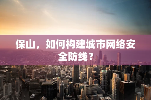 保山，如何构建城市网络安全防线？