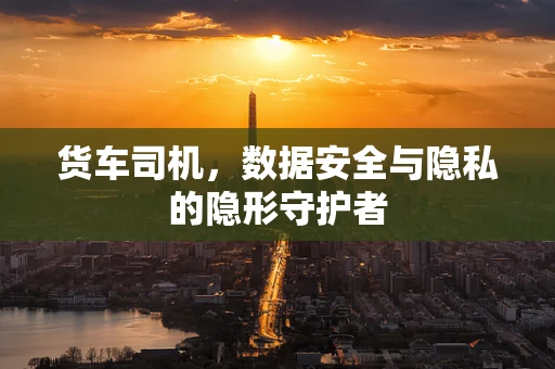 货车司机，数据安全与隐私的隐形守护者