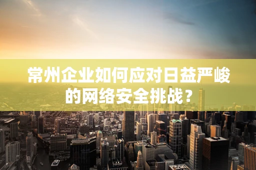 常州企业如何应对日益严峻的网络安全挑战？