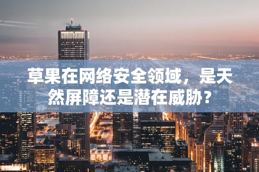 草果在网络安全领域，是天然屏障还是潜在威胁？