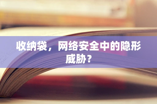 收纳袋，网络安全中的隐形威胁？
