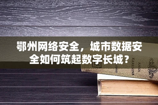 鄂州网络安全，城市数据安全如何筑起数字长城？