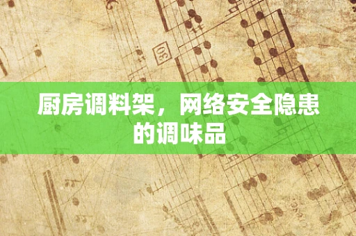 厨房调料架，网络安全隐患的调味品