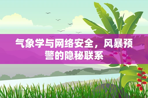 气象学与网络安全，风暴预警的隐秘联系