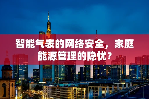 智能气表的网络安全，家庭能源管理的隐忧？