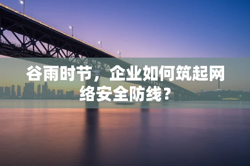 谷雨时节，企业如何筑起网络安全防线？