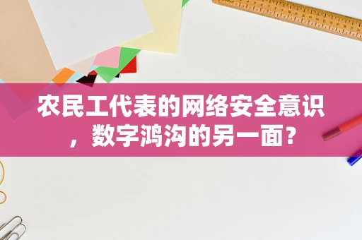 农民工代表的网络安全意识，数字鸿沟的另一面？