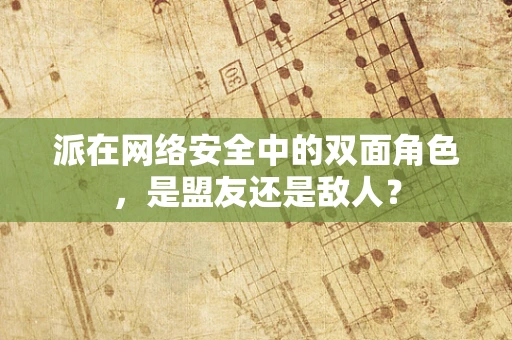 派在网络安全中的双面角色，是盟友还是敌人？