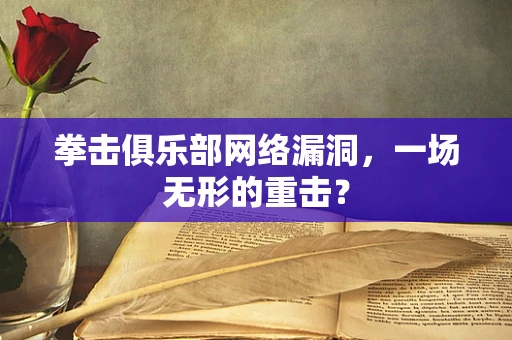 拳击俱乐部网络漏洞，一场无形的重击？