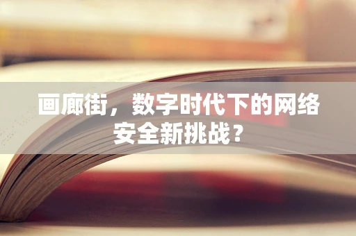 画廊街，数字时代下的网络安全新挑战？