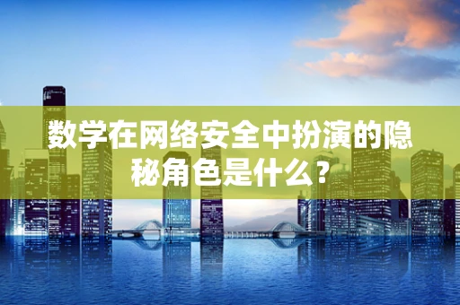 数学在网络安全中扮演的隐秘角色是什么？
