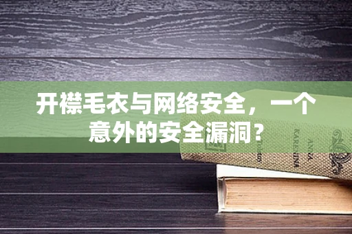 开襟毛衣与网络安全，一个意外的安全漏洞？