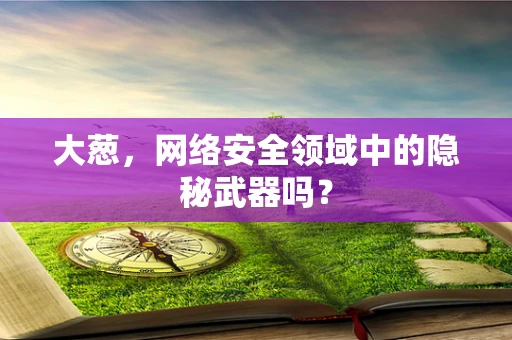 大葱，网络安全领域中的隐秘武器吗？