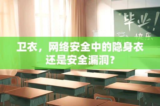 卫衣，网络安全中的隐身衣还是安全漏洞？