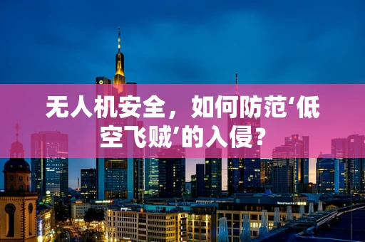 无人机安全，如何防范‘低空飞贼’的入侵？