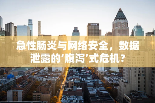 急性肠炎与网络安全，数据泄露的‘腹泻’式危机？