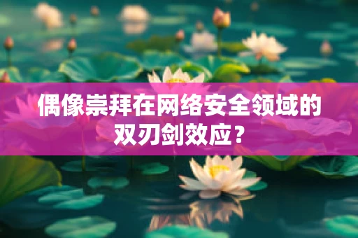 偶像崇拜在网络安全领域的双刃剑效应？