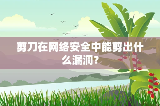 剪刀在网络安全中能剪出什么漏洞？
