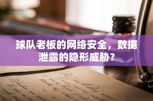 球队老板的网络安全，数据泄露的隐形威胁？