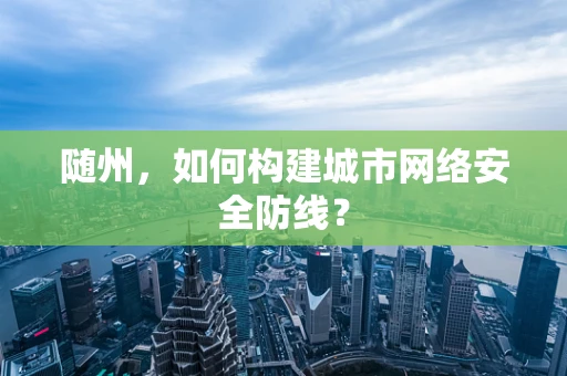 随州，如何构建城市网络安全防线？