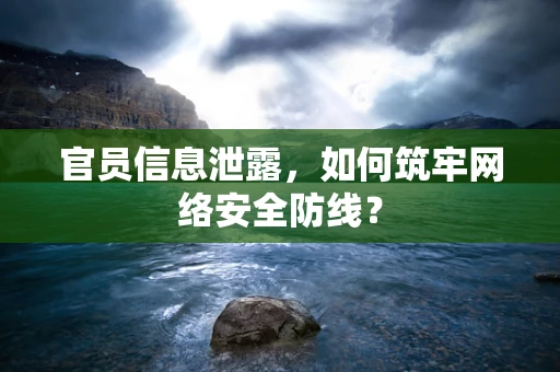 官员信息泄露，如何筑牢网络安全防线？