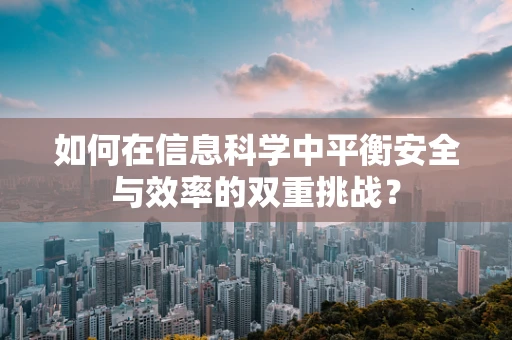 如何在信息科学中平衡安全与效率的双重挑战？